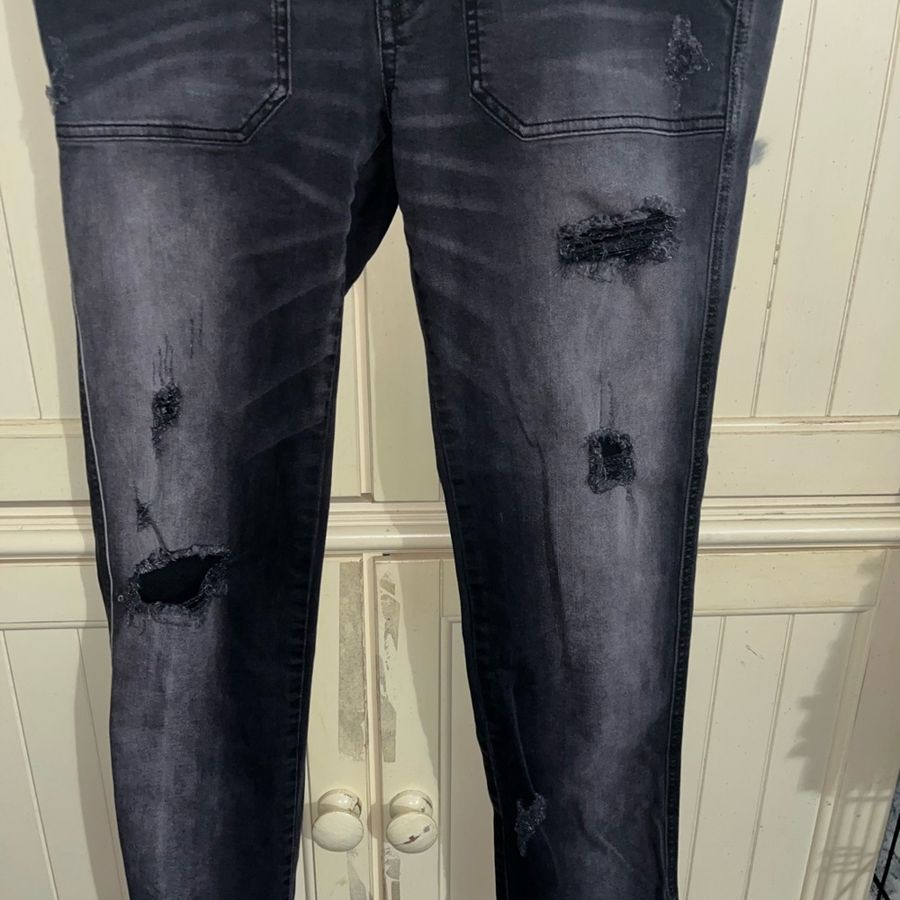 Free People Women's Mid-Rise Relaxed Mountaineer Jean Black - Picture 7 of 9